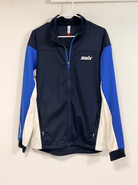 Swix Nordic Ski Wind Resistant Softshell Full-Zip Jacket, Men's Medium